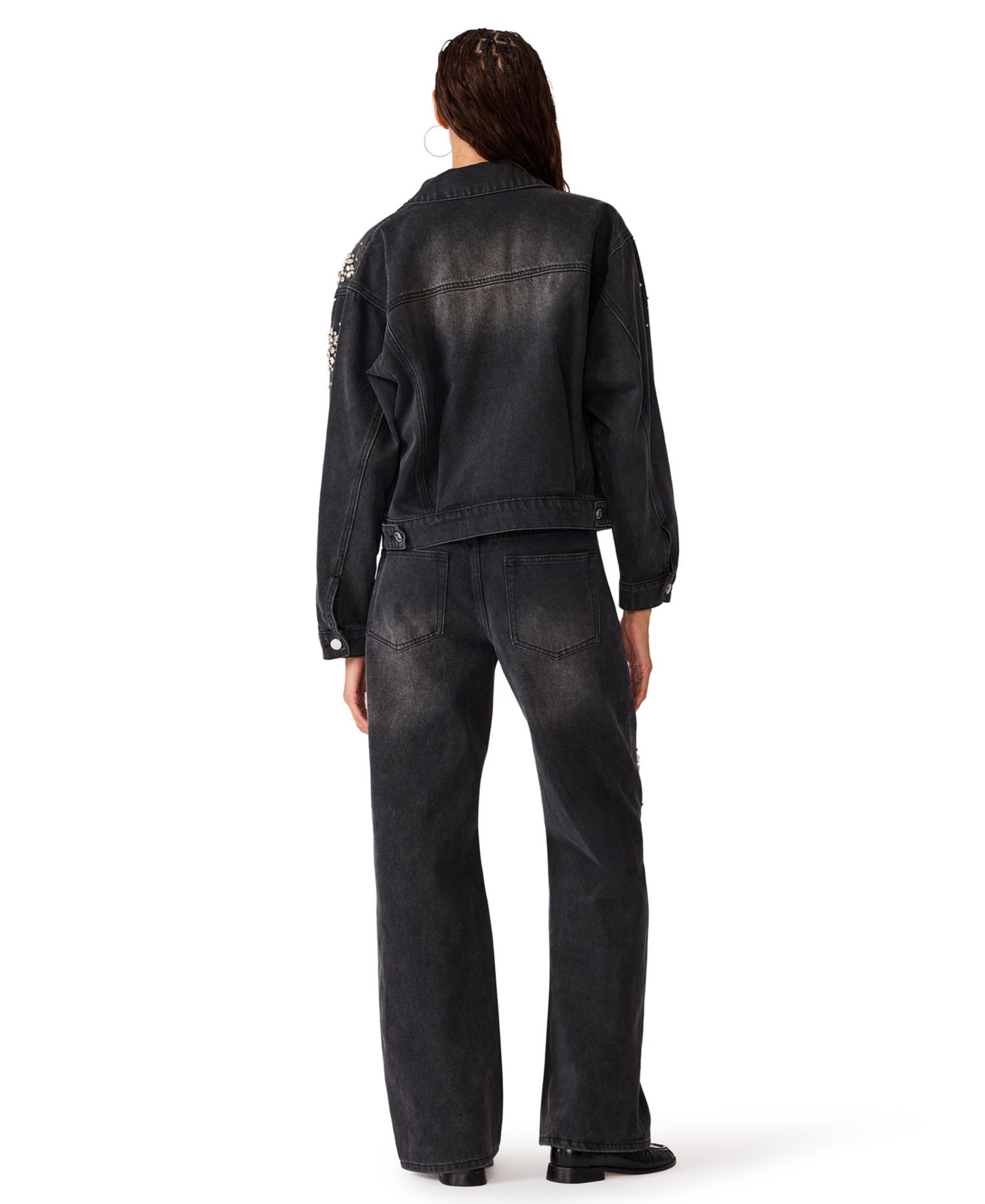 Women's Clarke Denim Cropped Embellished Jacket