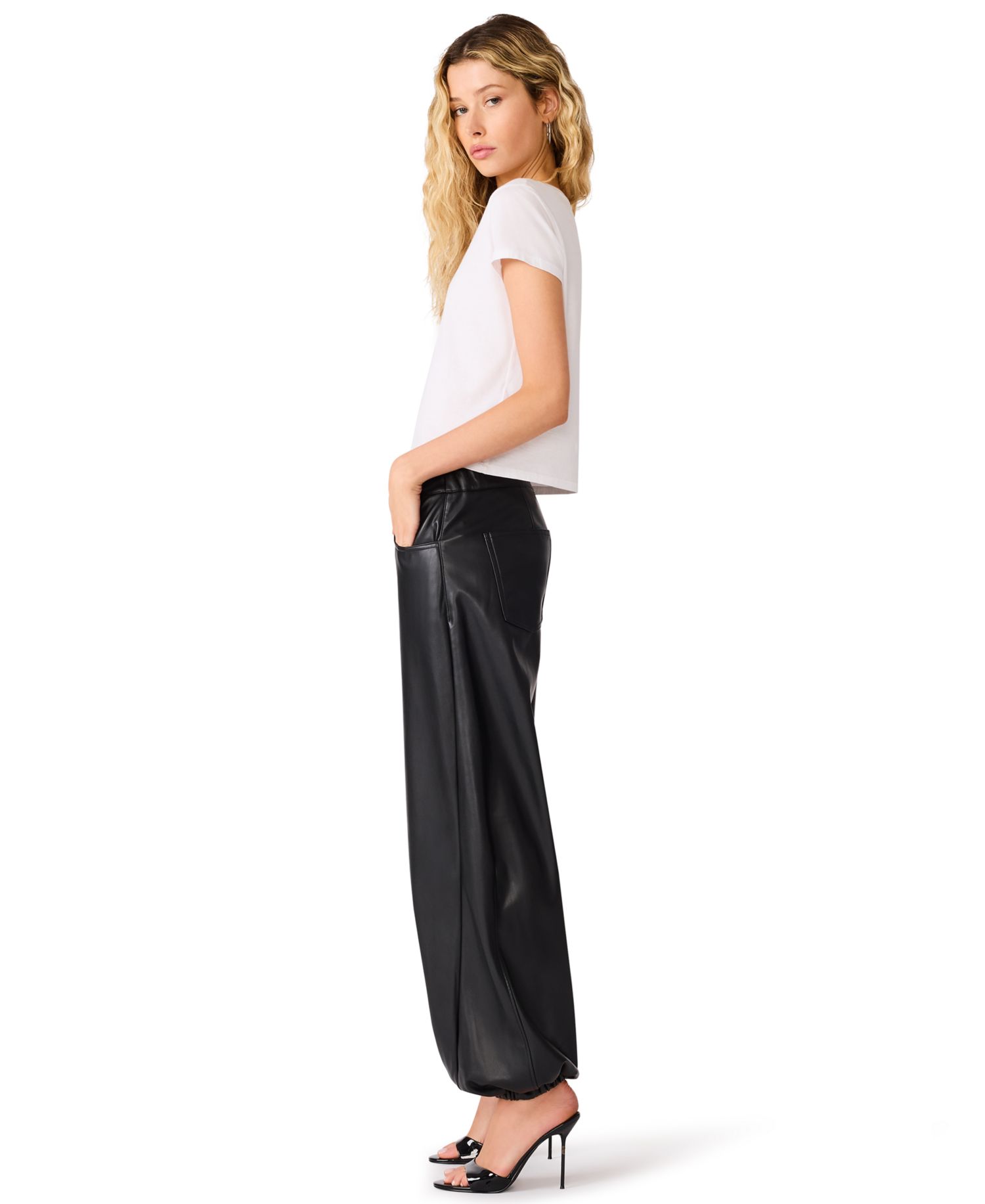 Women's Soho High-Waist Balloon Polyurethane Pants