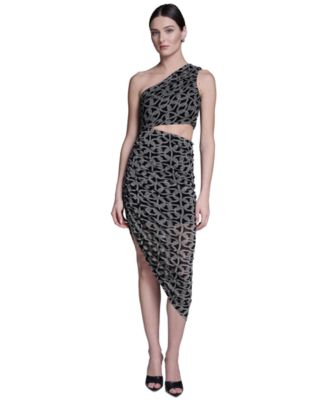 Women's One-Shoulder Midi Dress