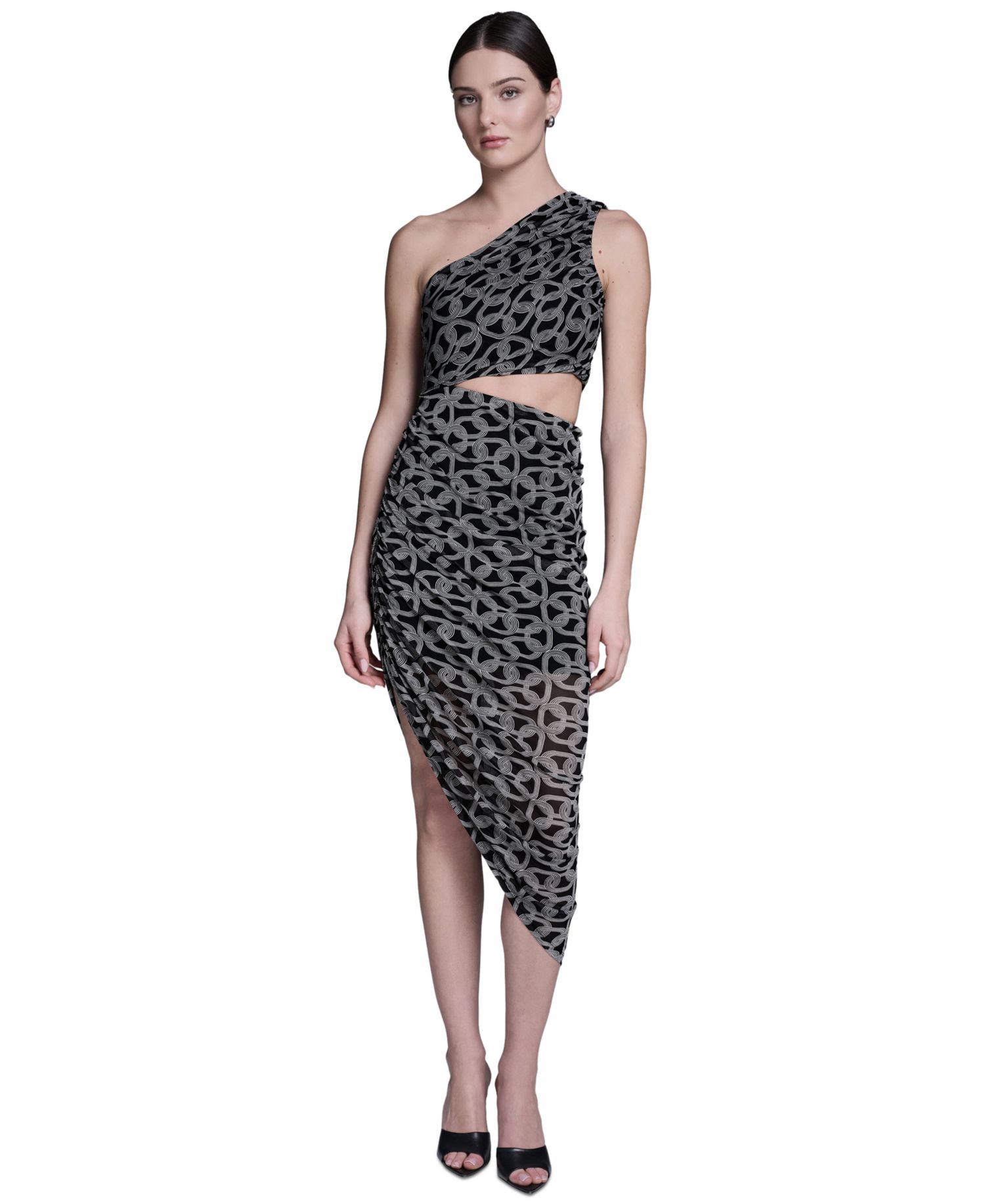 Women's One-Shoulder Midi Dress