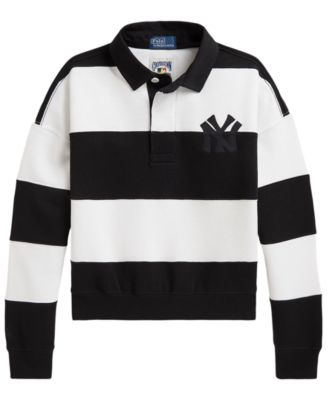 Girls' 4-16 New York Yankees Long-Sleeve Rugby Polo Shirt