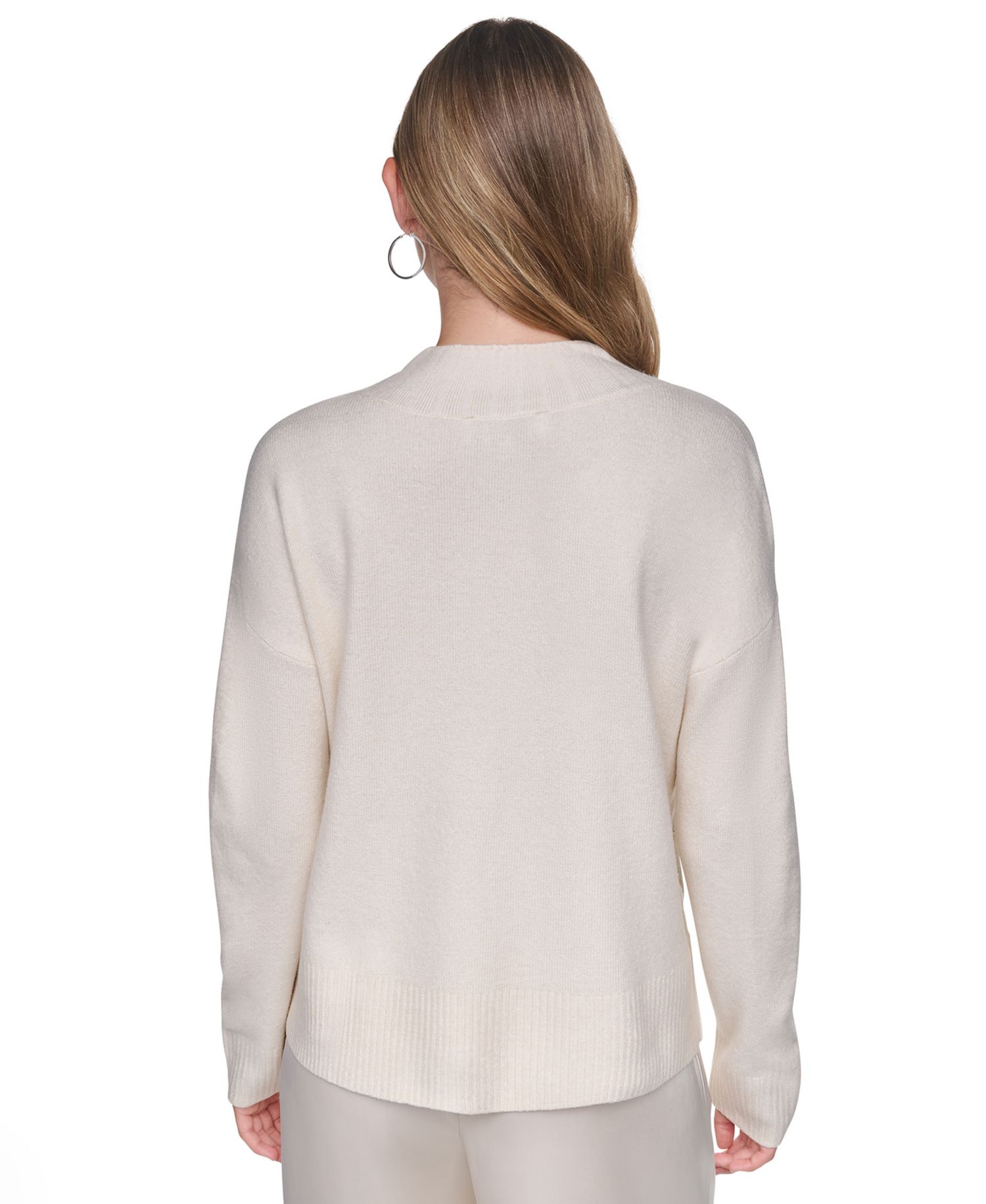 Women's Oversized V-Neck Long-Sleeve Sweater