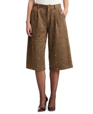Women's High-Waist Wide-Leg Embellished Culotte