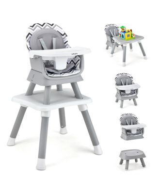 8-in-1 unisex Baby High Chair Convertible Dining Booster Seat with Removable Tray