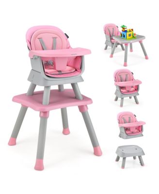 8-in-1 unisex Baby High Chair Convertible Dining Booster Seat with Removable Tray