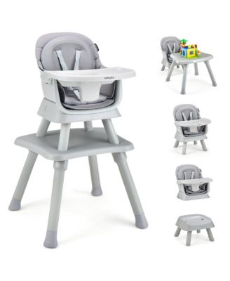 8-in-1 unisex Baby High Chair Convertible Dining Booster Seat with Removable Tray