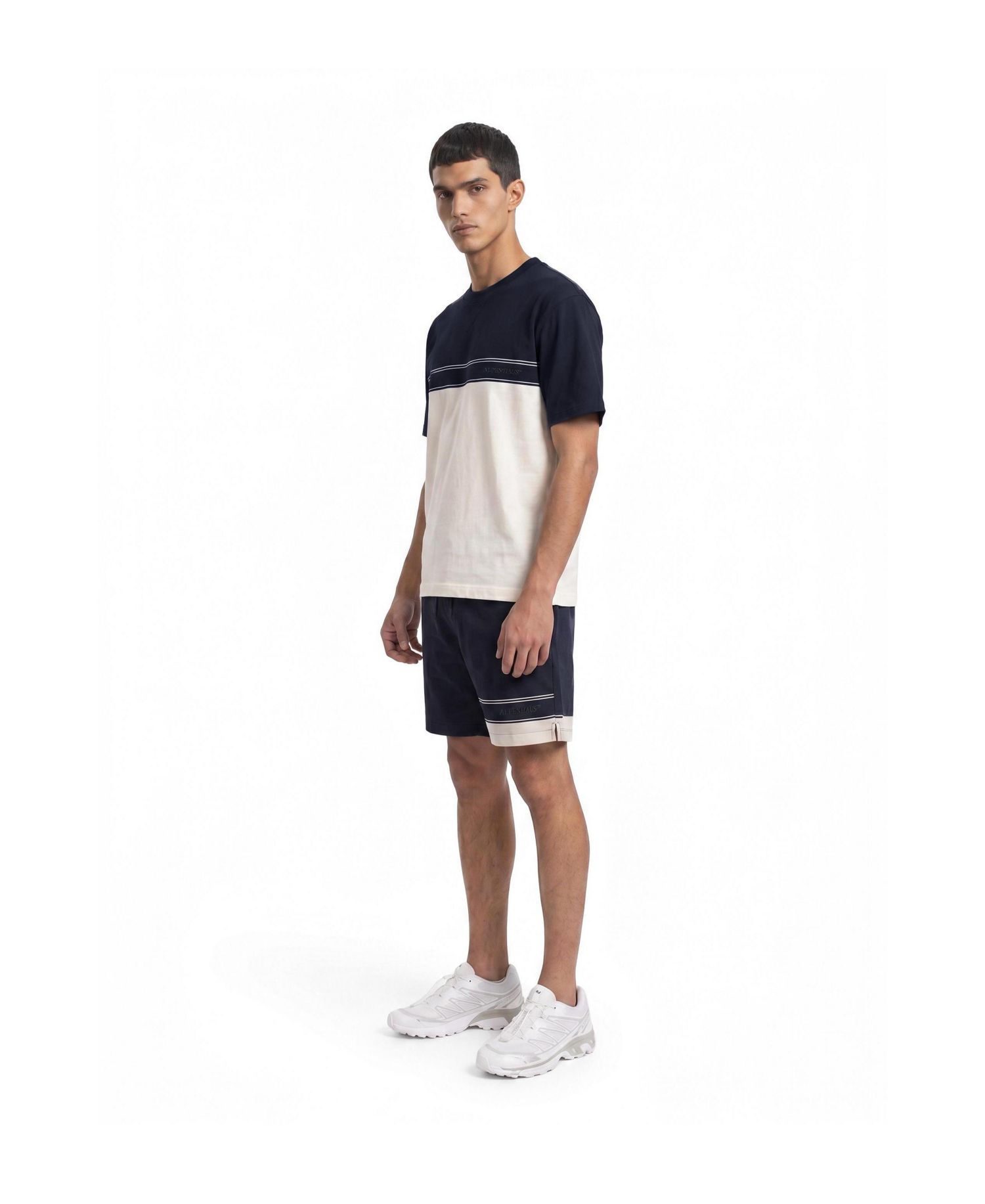 Men's Gatinet Striped Ribbed Crewneck Classic-Fit T-Shirt