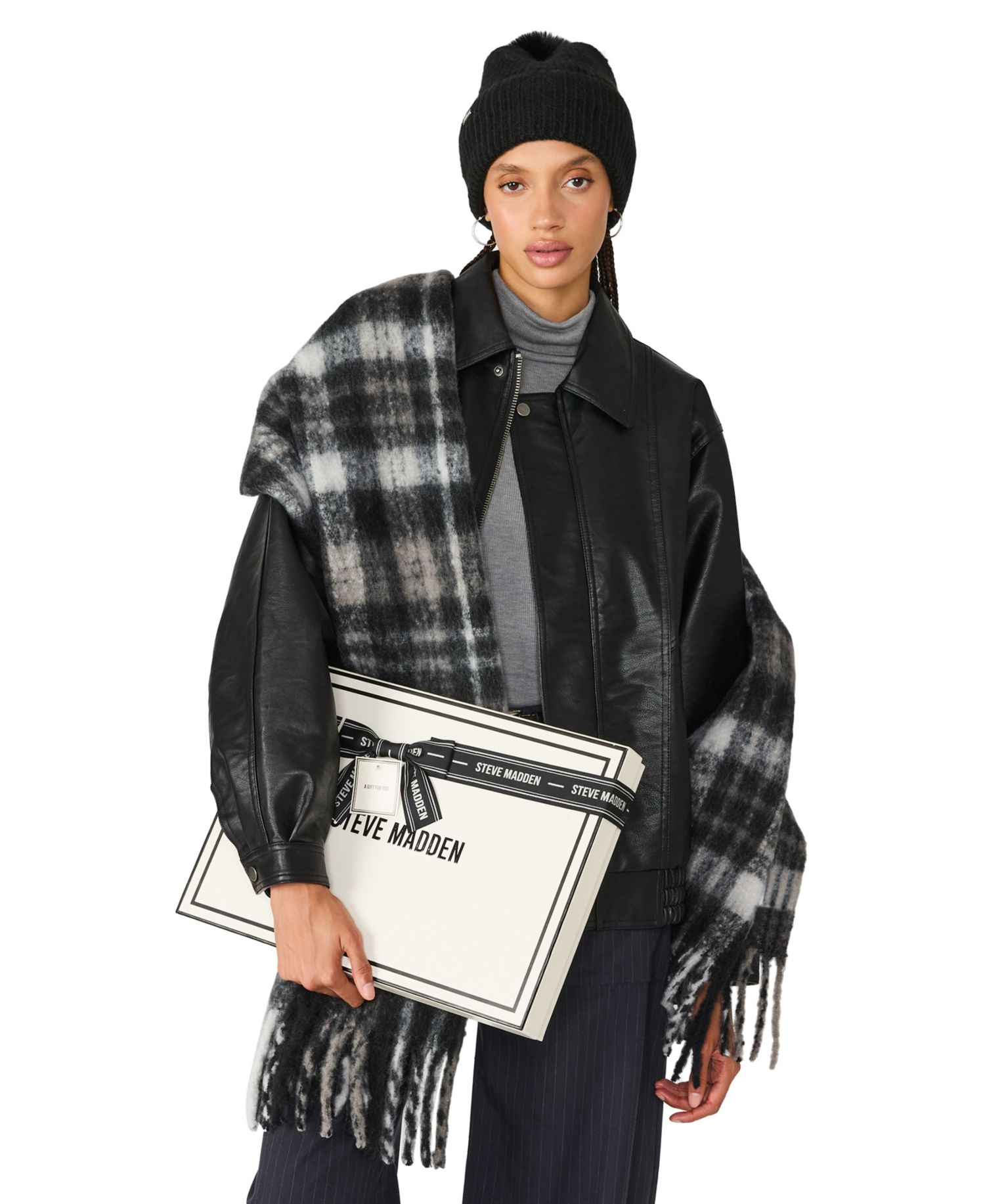 English Plaid 2-Piece Beanie and Scarf Set