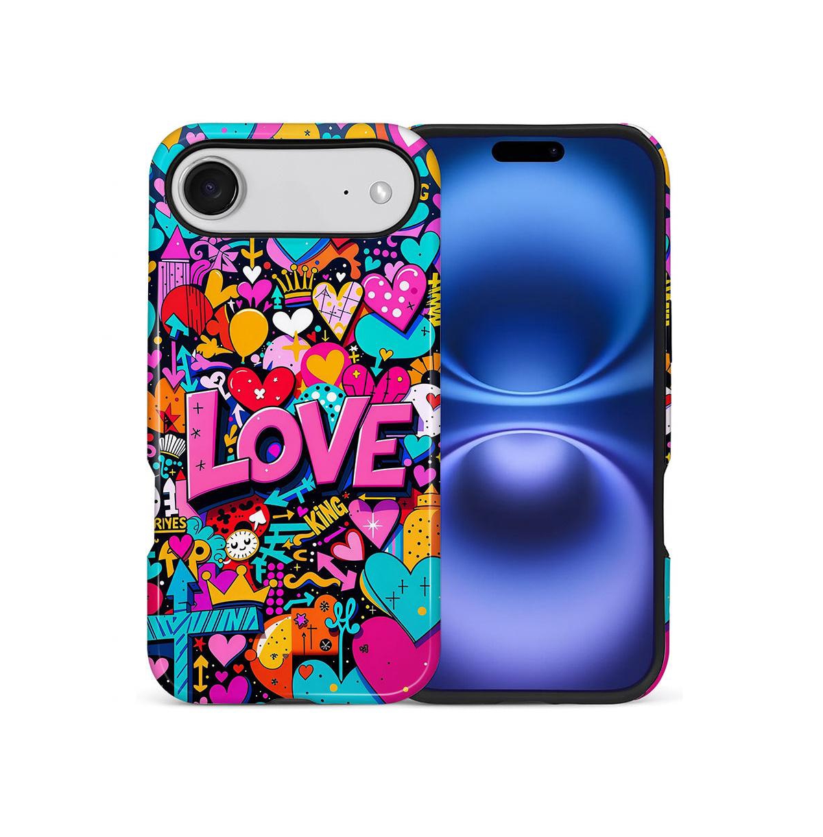 Lisen Pop Love Dual-Layer Anti-Slip Grip Phone Case Compatible with Apple iPhone 15 Plus - Pop love for iphone air