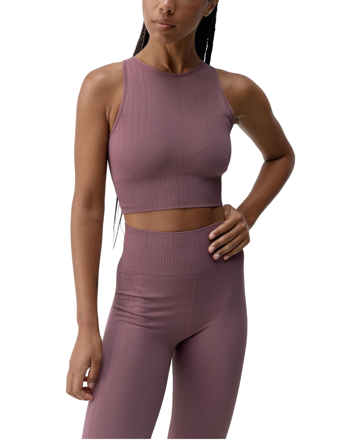 Born Living Yoga Women's Nawal Medium Support Seamless Sport Top