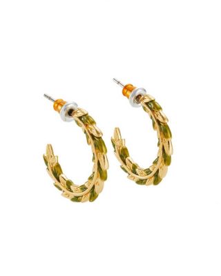 Wheat Hoop Earrings in Gold