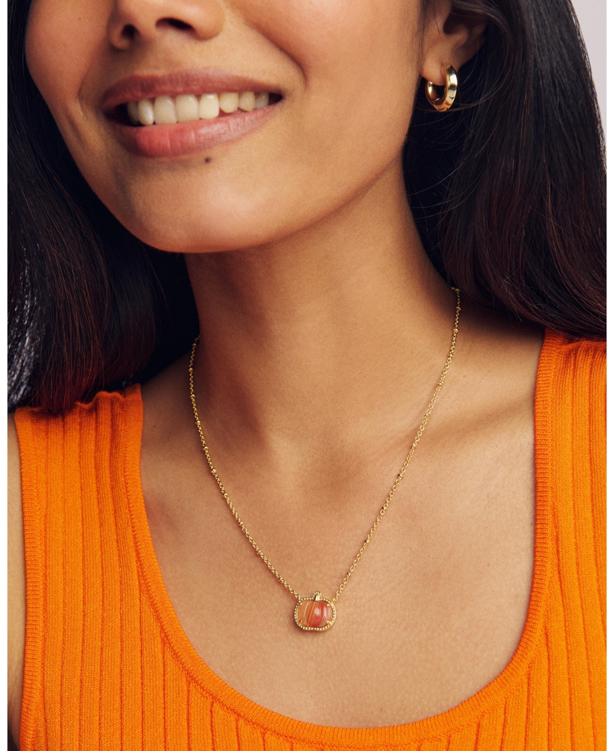 Kendra Scott 14k Gold-Plated Pumpkin 19" Adjustable Pendant Necklace