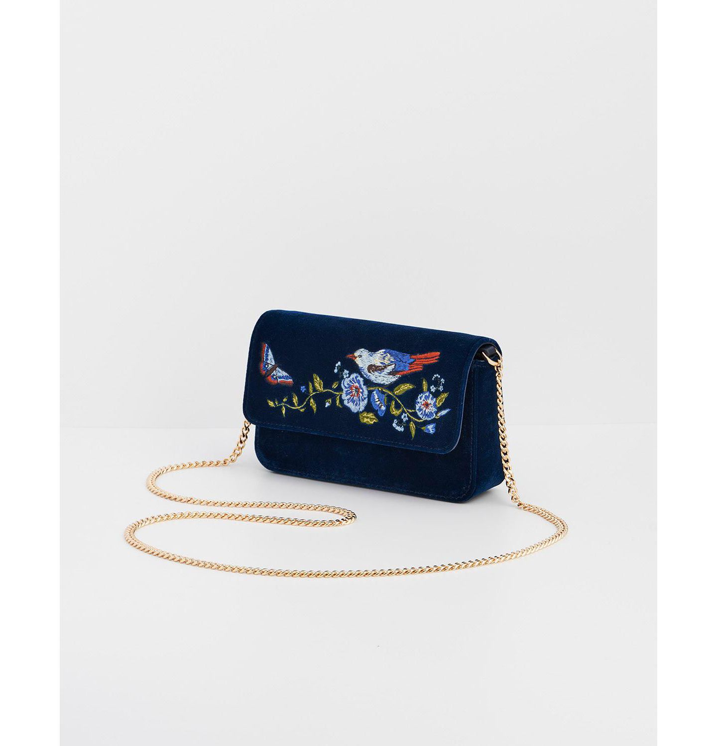 Женская сумка Fable England Sophia Nightingale Embroidered Occassion, цвет: Тёмно-синий — фото 8
