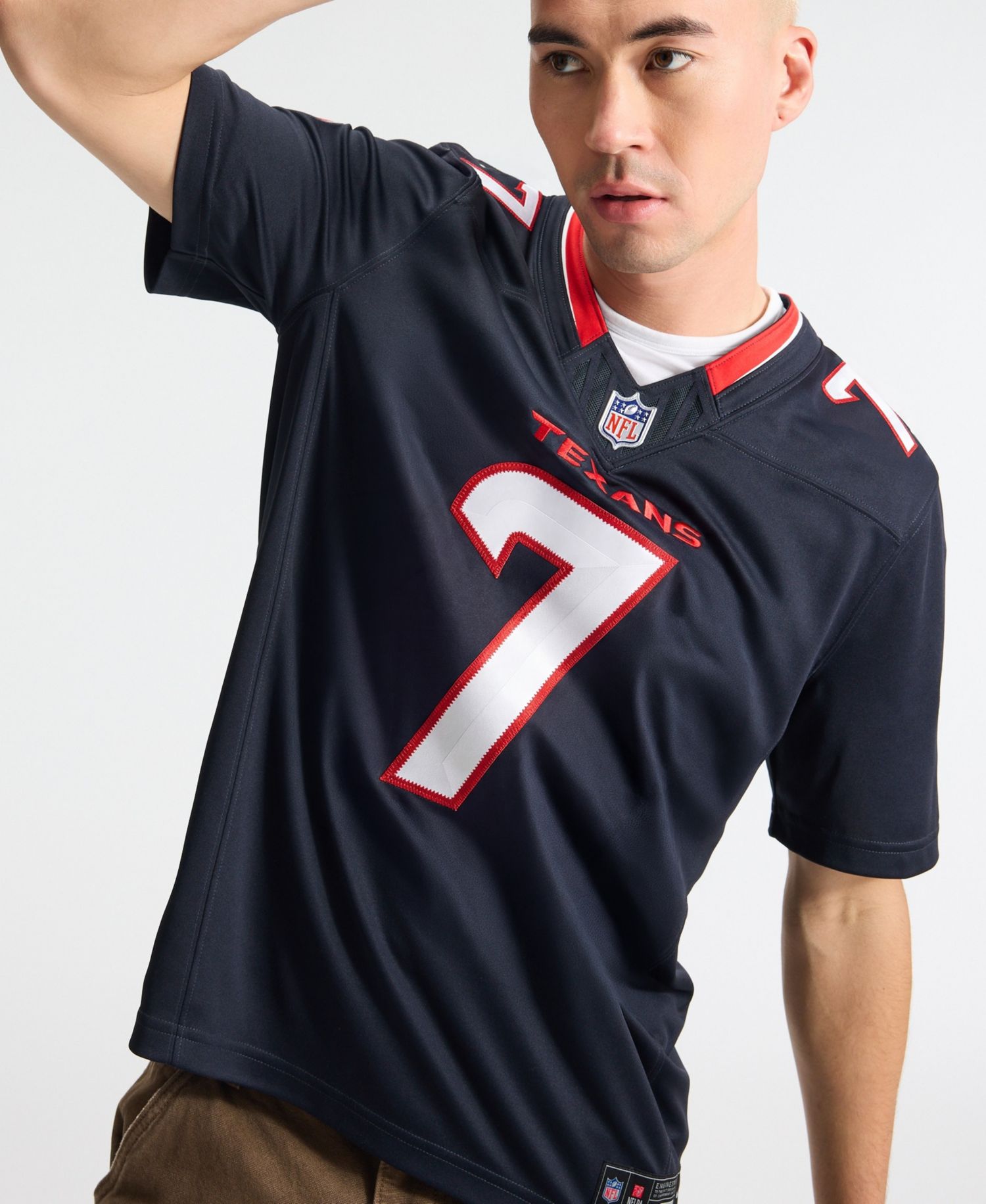 Men's C.J. Stroud Navy Houston Texans Vapor F.U.S.E. Stitched Limited Jersey