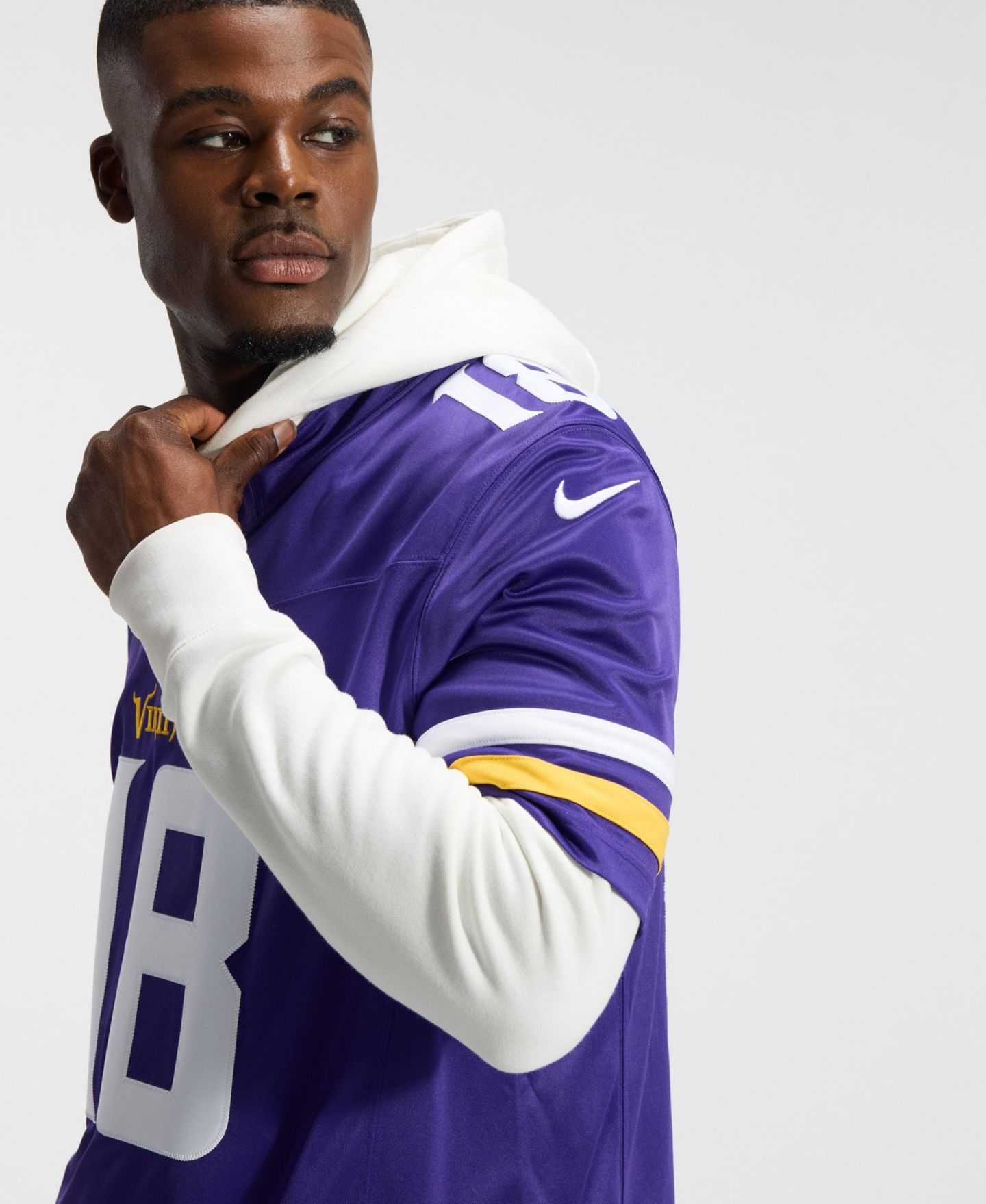 Мужское джерси Nike Justin Jefferson Minnesota Vikings Vapor F.U.S.E. Limited, Purple — фото 2
