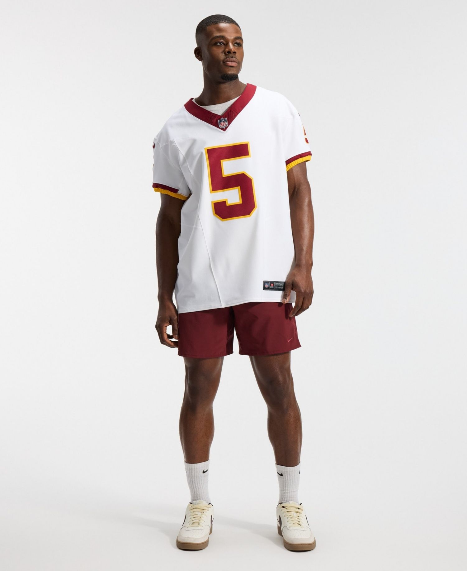 Men's Jayden Daniels White Washington Commanders Alternate 2 Super Bowl Era Vapor F.U.S.E. Elite Jersey