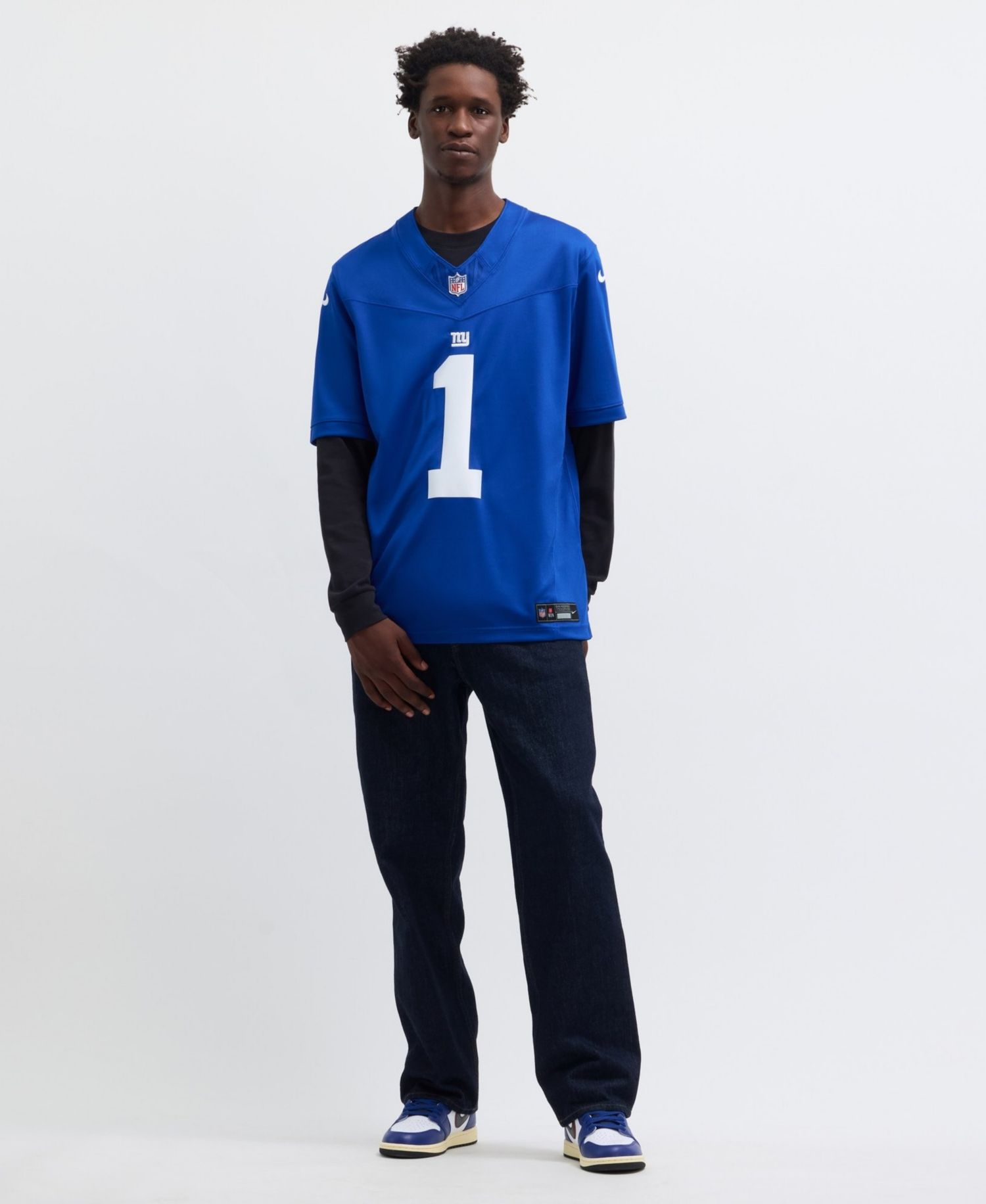 Men's Malik Nabers Royal New York Giants Vapor F.U.S.E. Limited Jersey