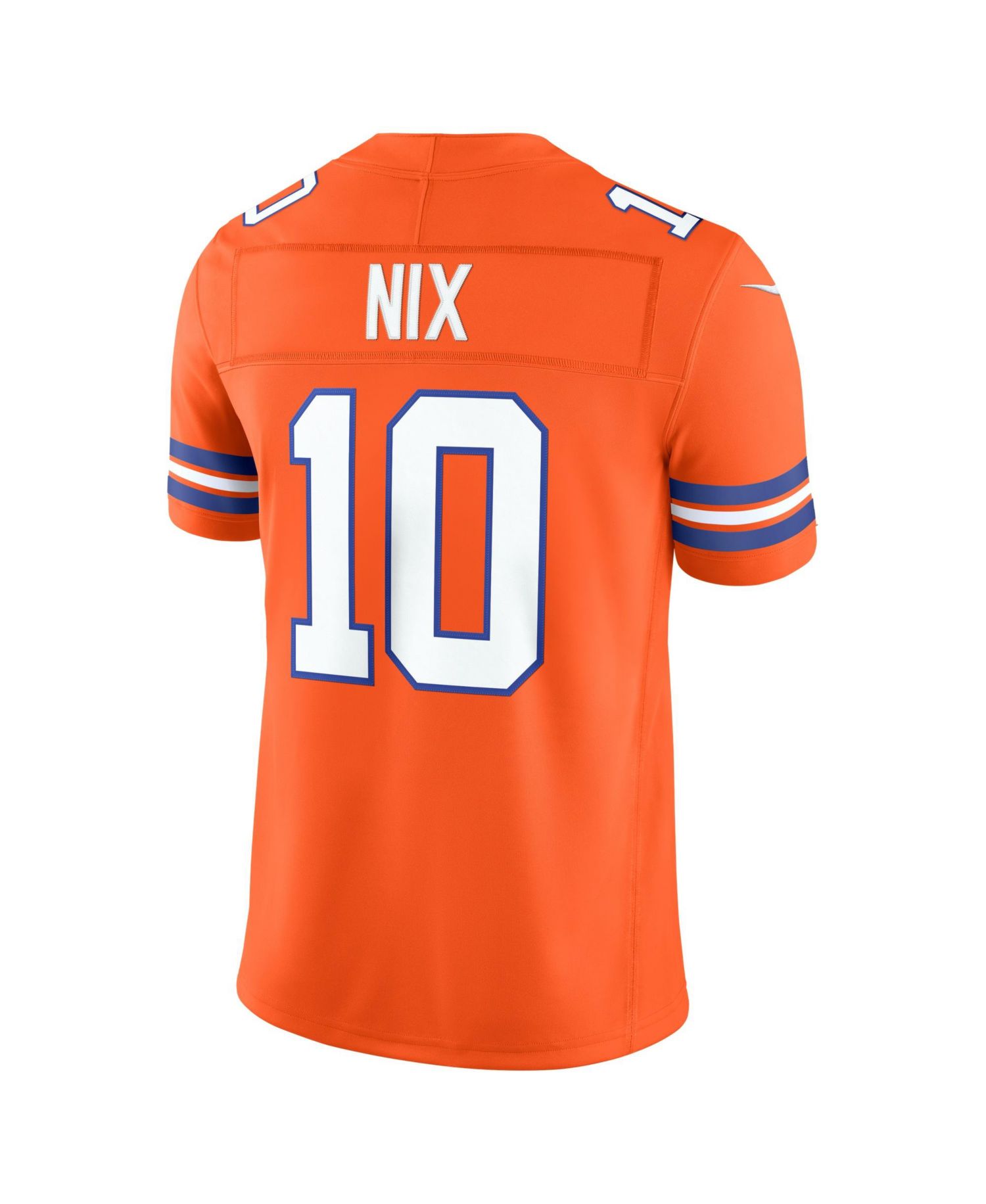 Men's Bo Nix Orange Denver Broncos Alternate Mile High Collection 1977 Throwback Vapor F.U.S.E. Stitched Limited Jersey