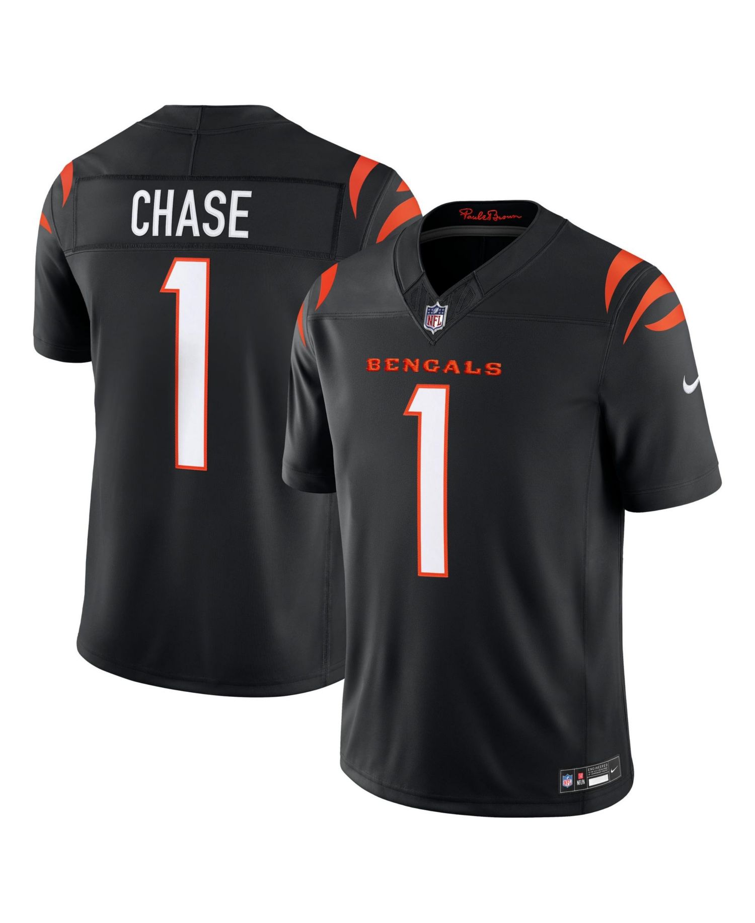 Men's Ja'Marr Chase Black Cincinnati Bengals Vapor F.U.S.E. Stitched Limited Jersey