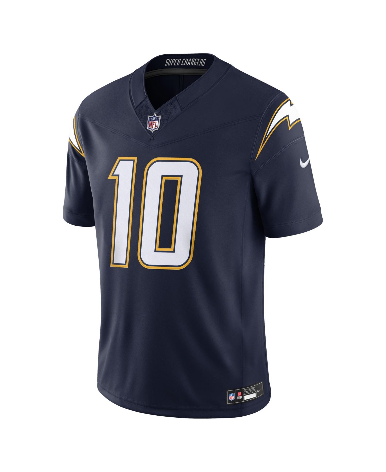 Men's Justin Herbert Navy Los Angeles Chargers Alternate Super Chargers Vapor F.U.S.E. Stitched Limited Jersey