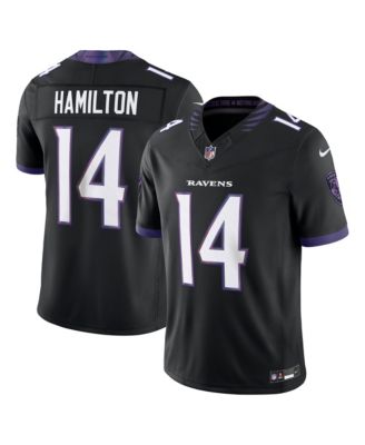 Men's Kyle Hamilton Black Baltimore Ravens Alternate Vapor F.U.S.E. Stitched Limited Jersey