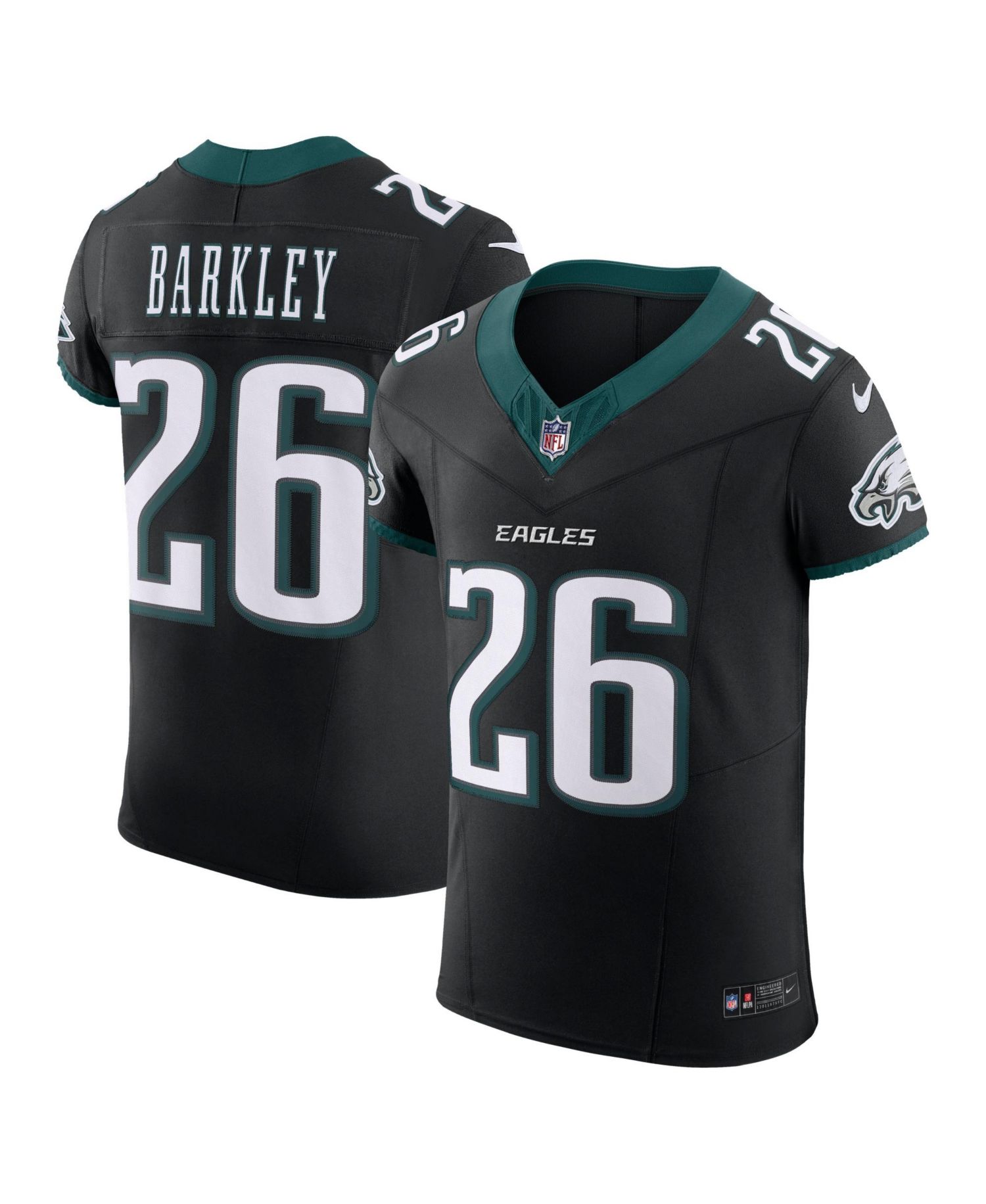 Men's Saquon Barkley Black Philadelphia Eagles Alternate Vapor F.U.S.E. Elite Jersey