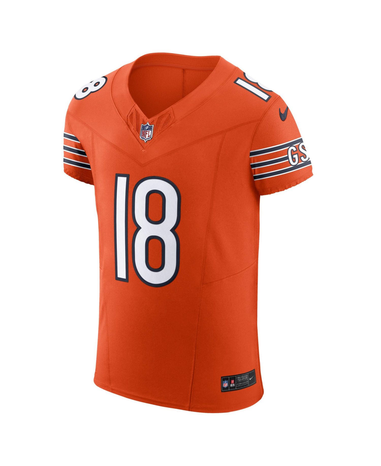 Men's Caleb Williams Orange Chicago Bears Alternate Vapor F.U.S.E. Elite Jersey