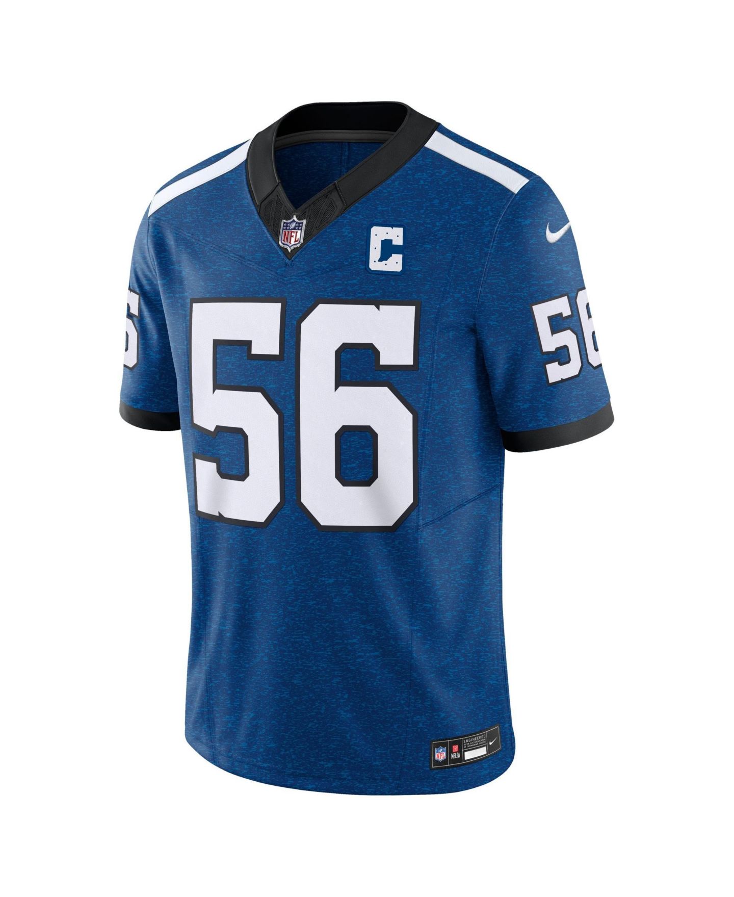 Мужской топ Nike Quenton Nelson Royal Indianapolis Colts Indiana Nights Alternate Vapor F.U.S.E. Limited Jersey — фото 2