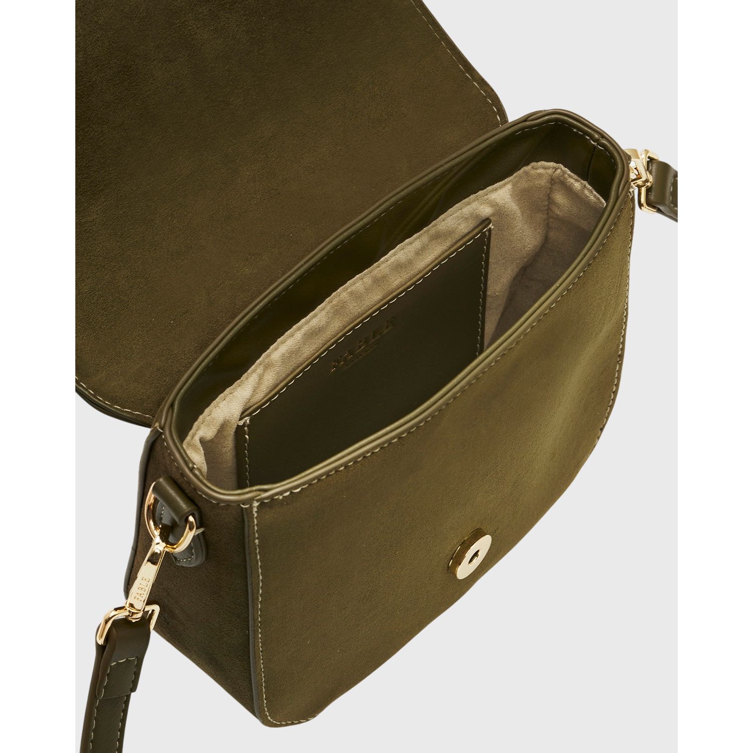 Beth Faux Suede Saddle Bag
