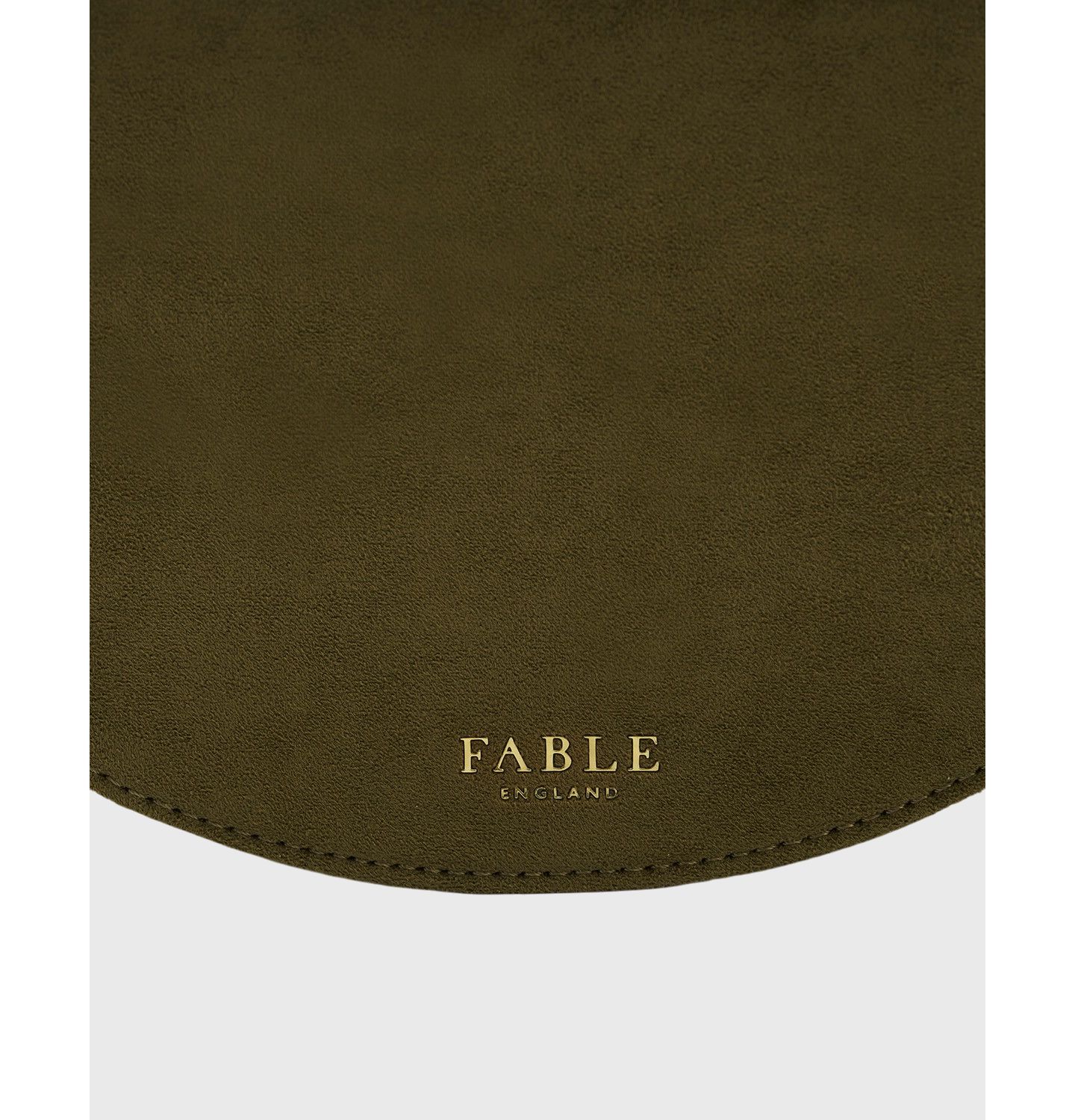 Женская сумка Fable England Charlotte Meadow Scene Embroidered Faux Suede Saddle, цвет: Хаки — фото 9