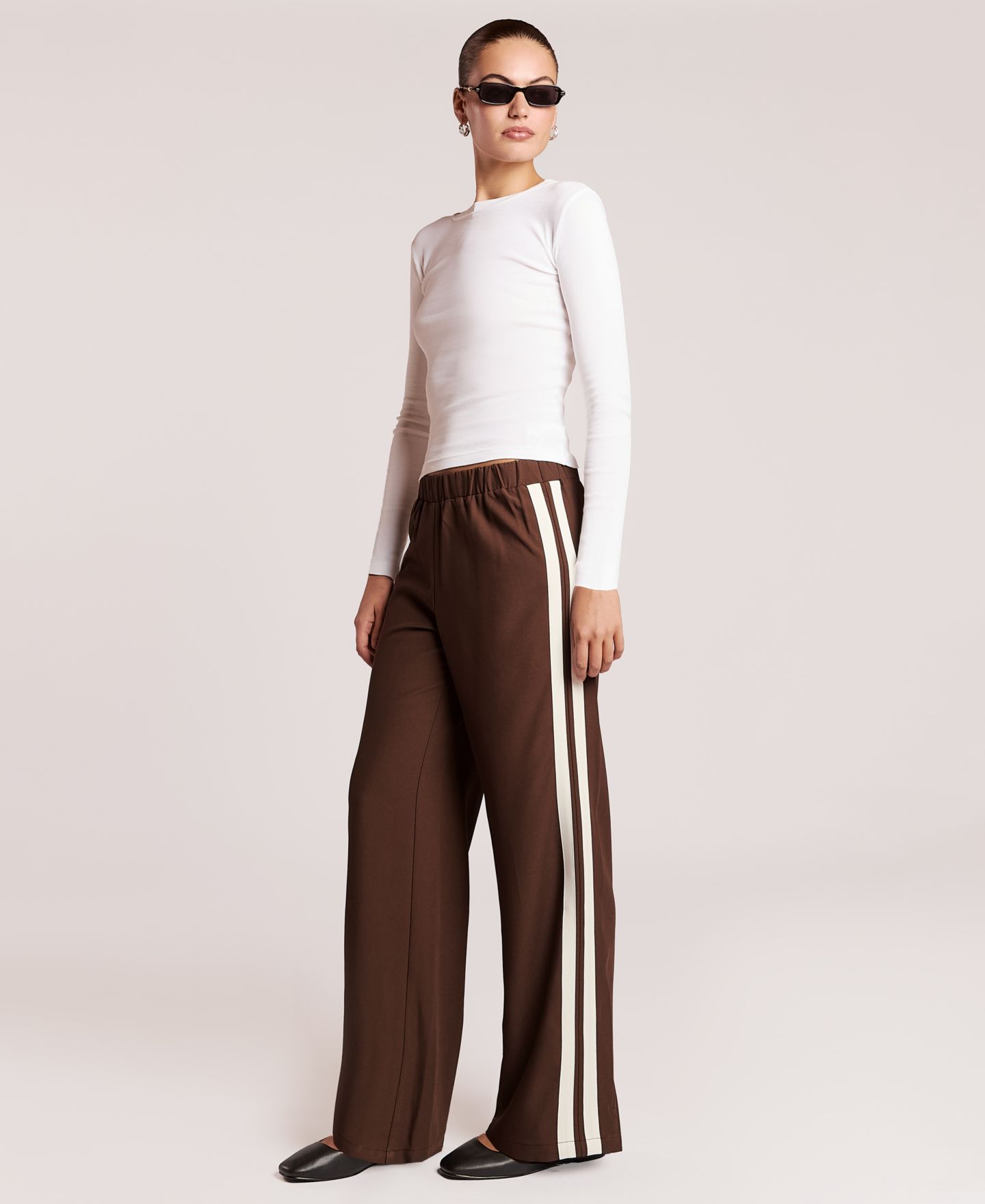 Женские брюки 4th & Reckless Tammy High-Rise Pull-On Wide-Leg, цвет: Шоколадный — фото 4