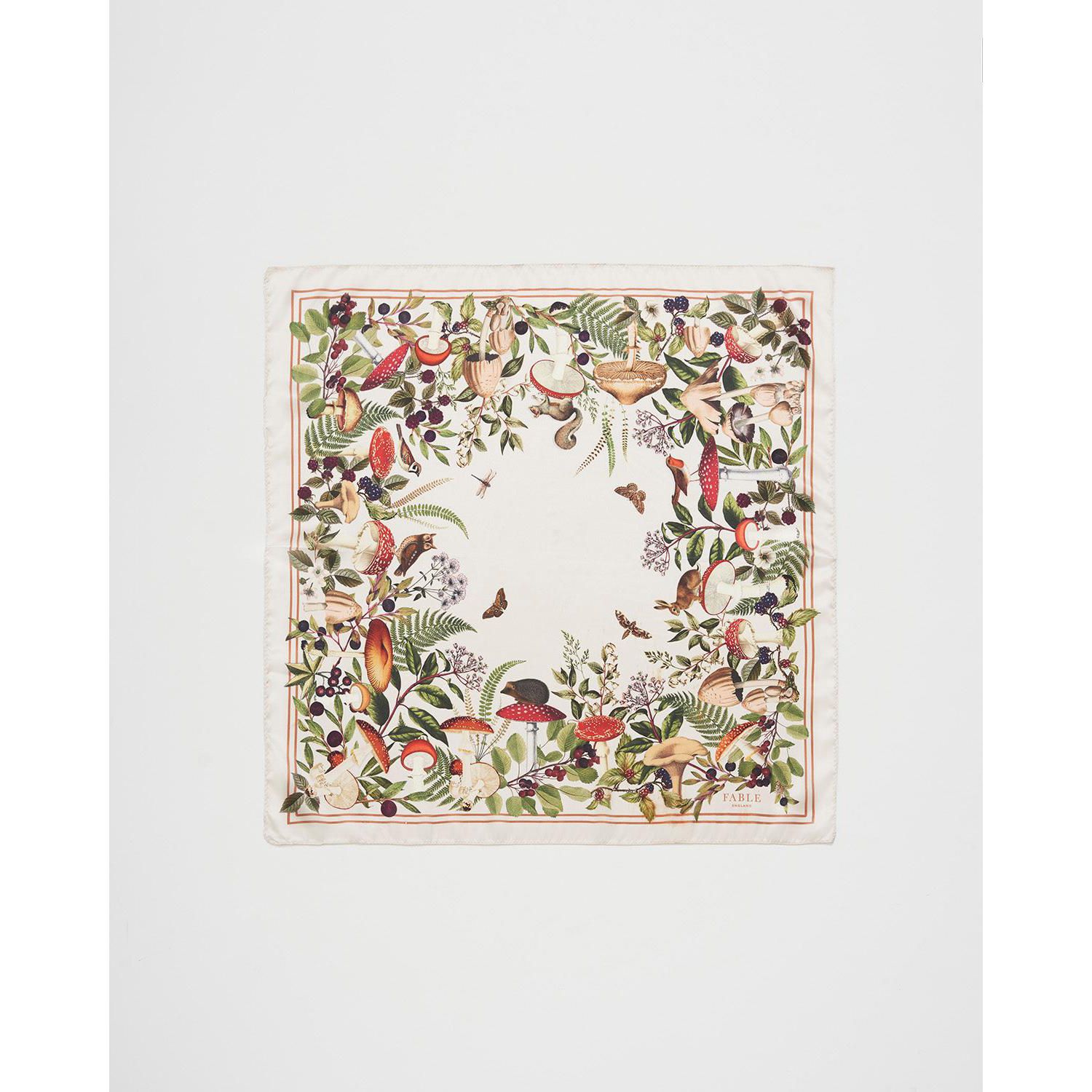 Women's Orla Mushroom Small Square Scarf