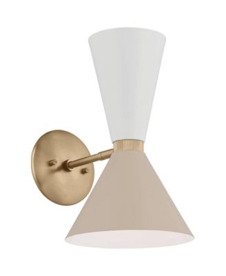 Phix 13 1/2" High Champagne 2-Light Sconce