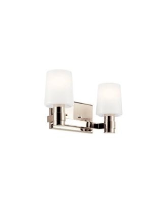 Adani 8 1/4"H Polished Nickel 2-Light Wall Sconce