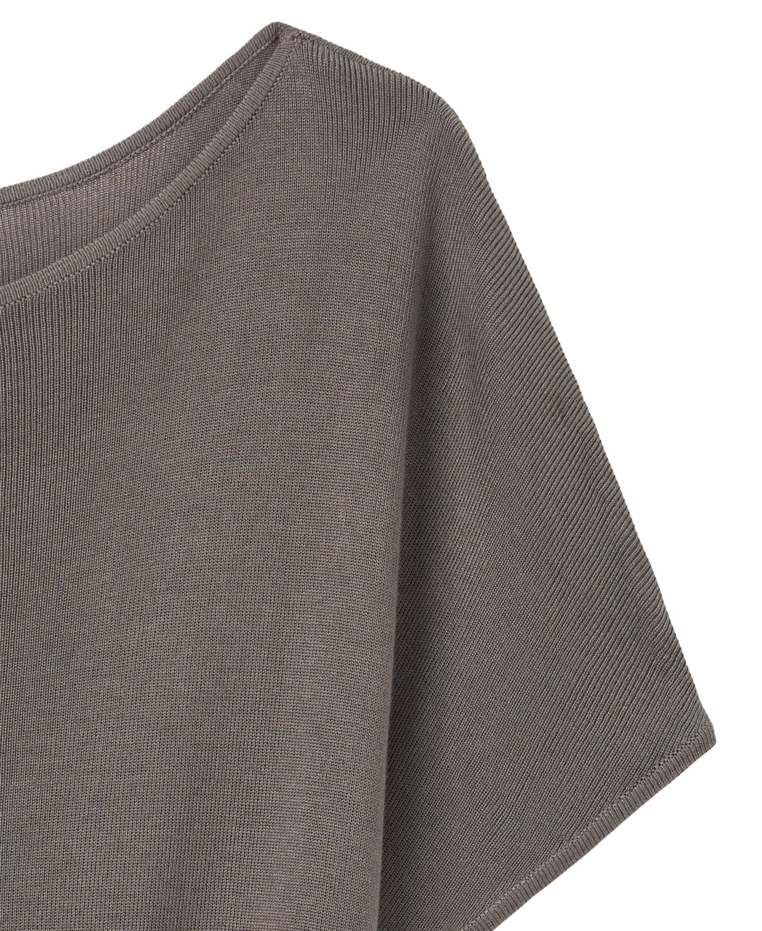 Women's Short-Sleeve Boat Neck Ruched Sweater