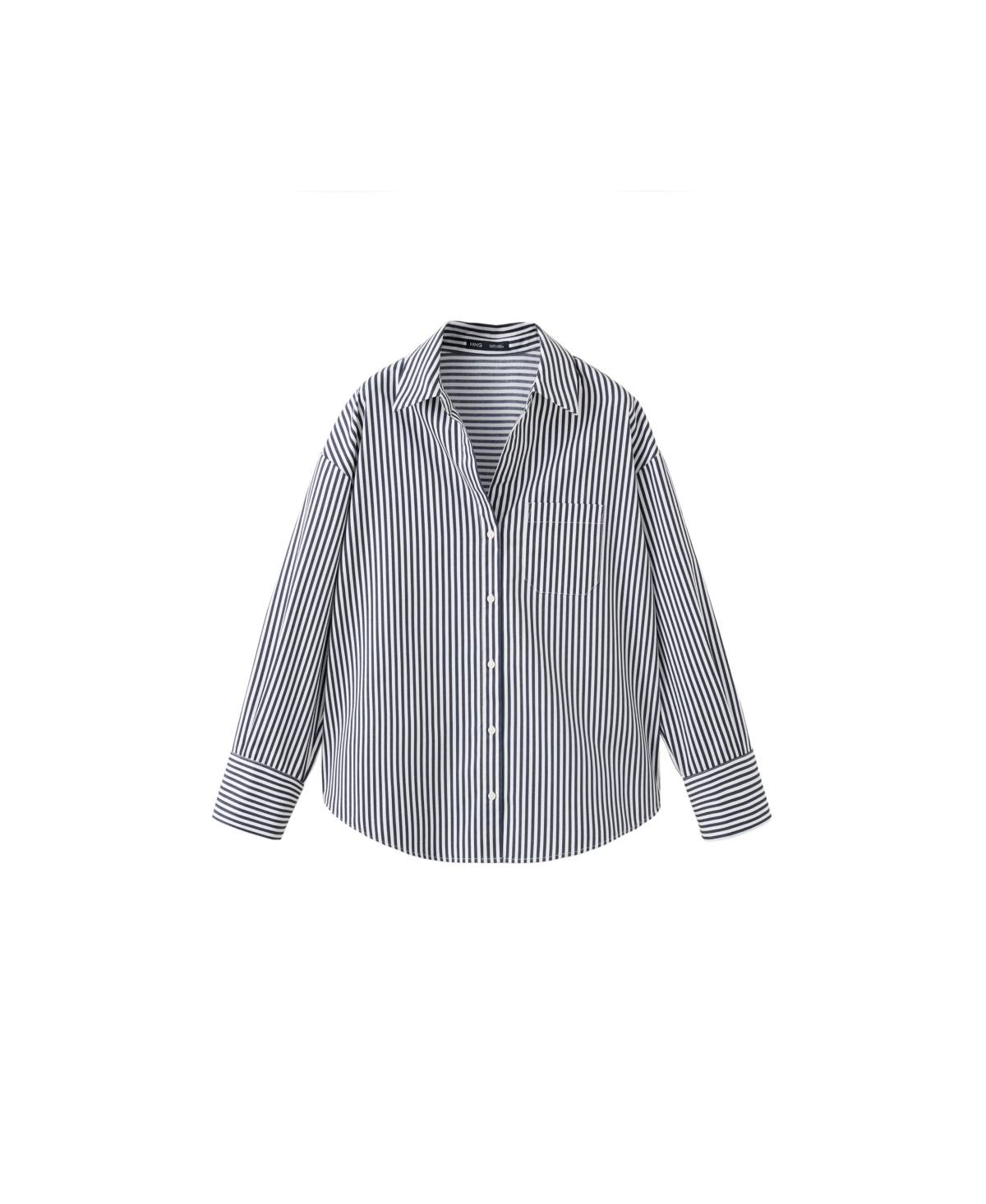 Mango Women's Striped Long-Sleeve Button-Down Shirt