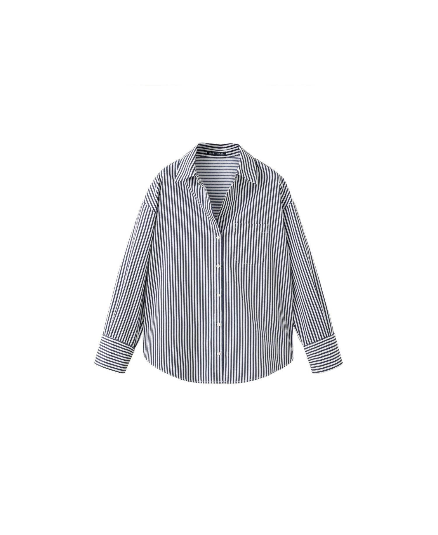 Women's Striped Long-Sleeve Button-Down Shirt