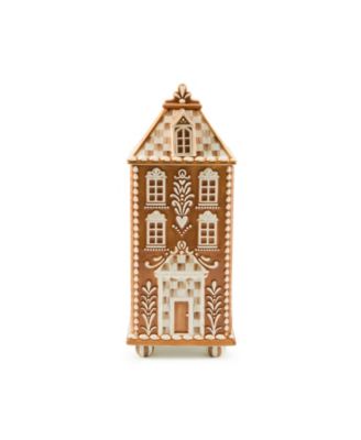 Mocha Check Gingerbread Large Canister