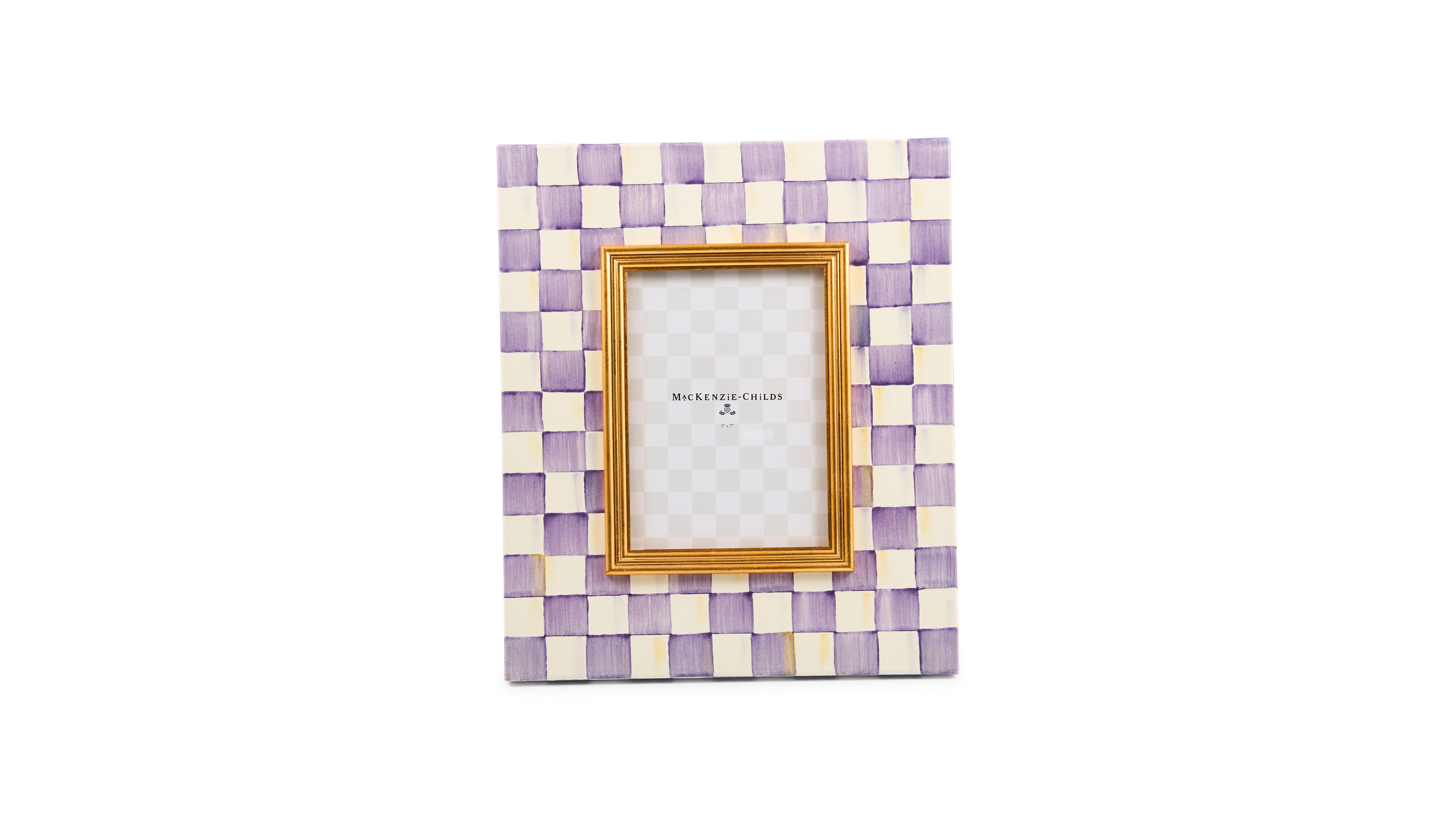 MacKenzie-Childs Violet Check 5" x 7" Frame