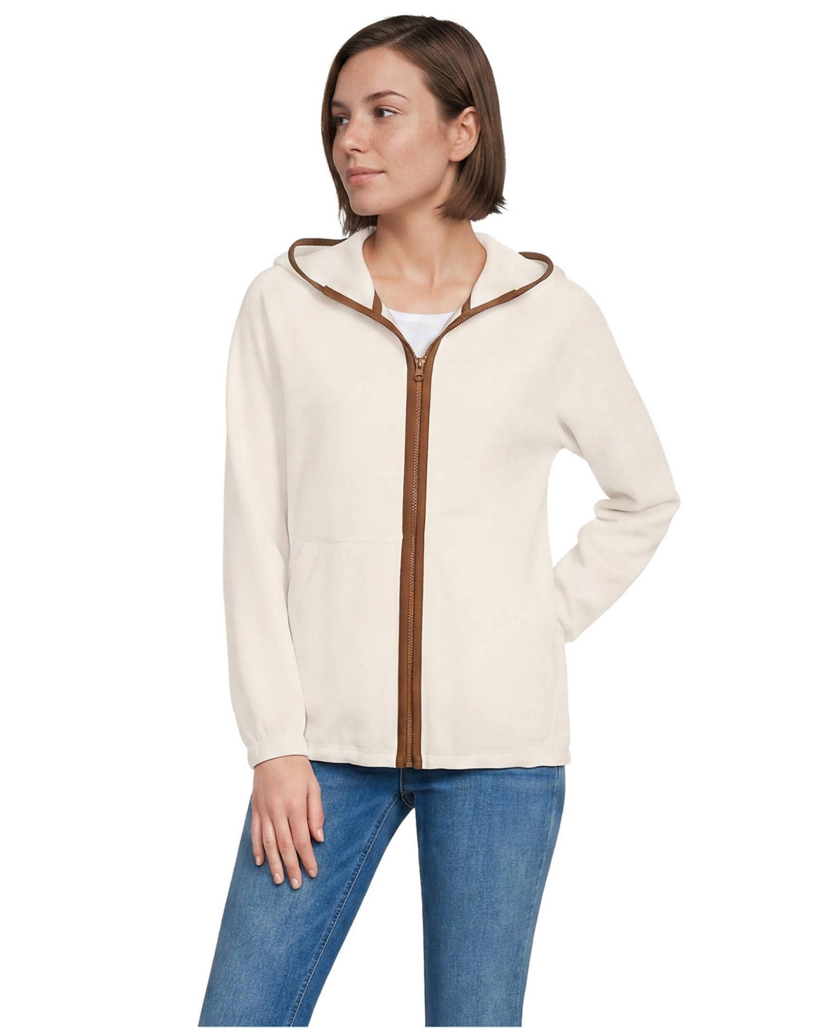 Lands' End Women's Anyweather RainDefense Fleece Full Zip Jacket