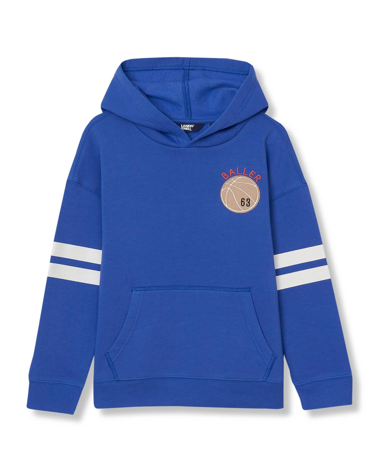 Lands' End Big Boys Husky Graphic Hoodie