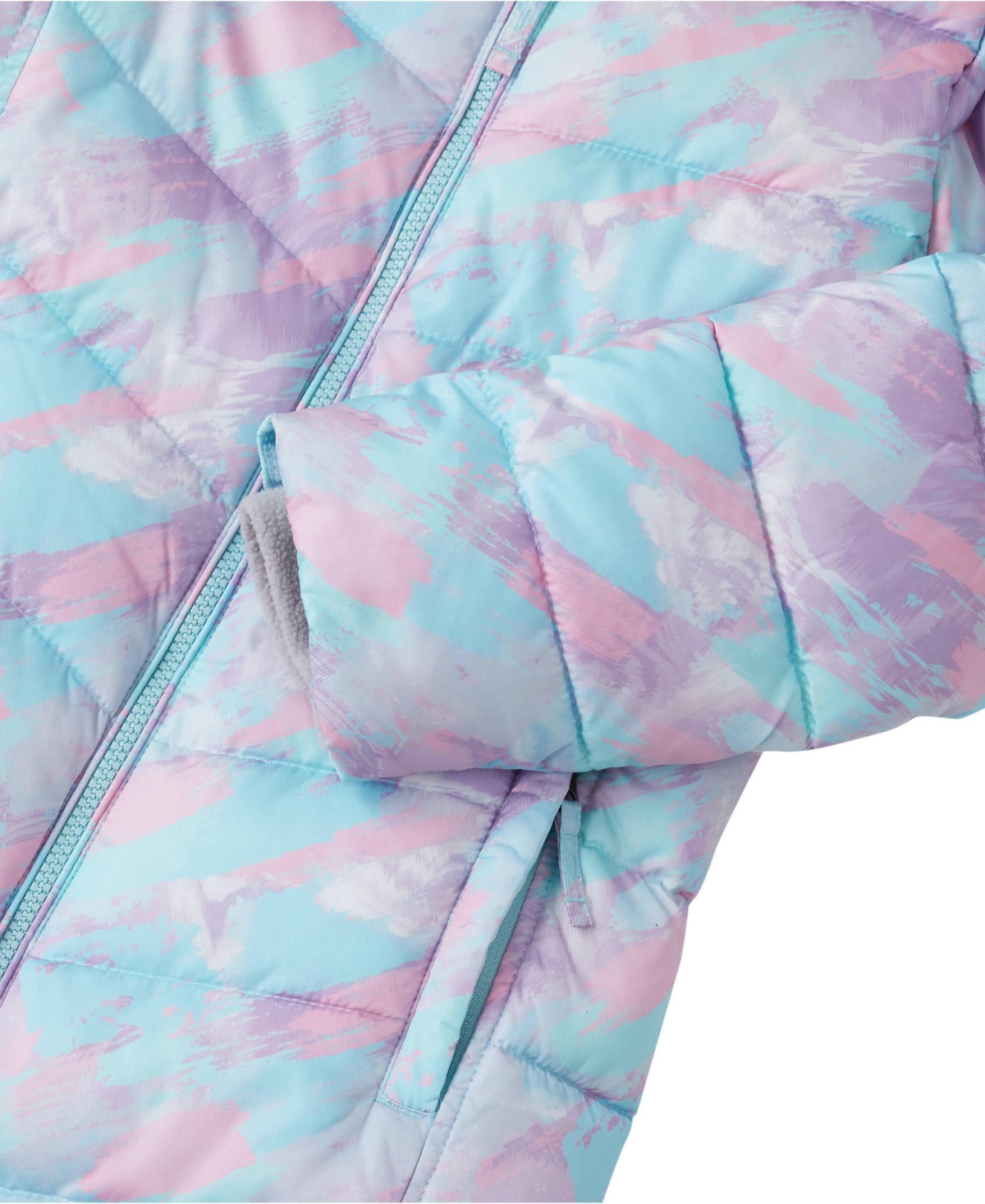 Lands' End Girls Fleece Lined Printed Parka