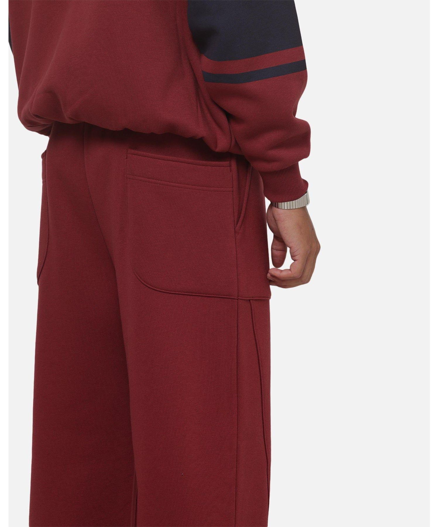 Men's Varsity Oversized Wide-Leg Track Pants