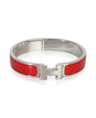 Pre-Owned HERMES Clic H Bracelet In Rouge Amarante