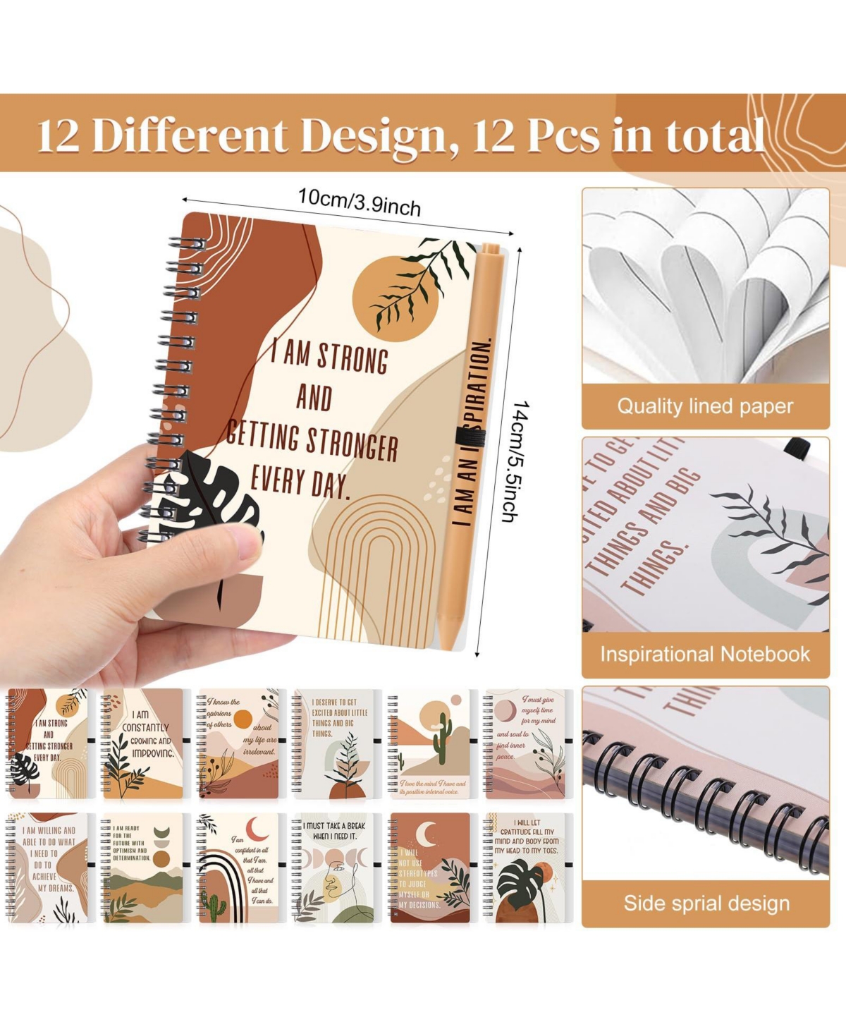 Danrong Positive Affirmation Journals And Pens Bulk Set For Women Motivational Gratitude Notebooks