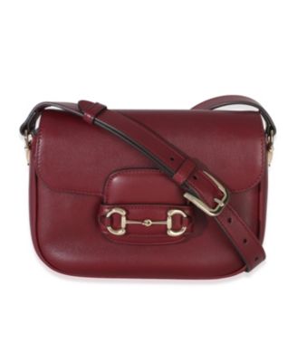 Red Soft Calfskin Horsebit 1955 Small Shoulder Bag