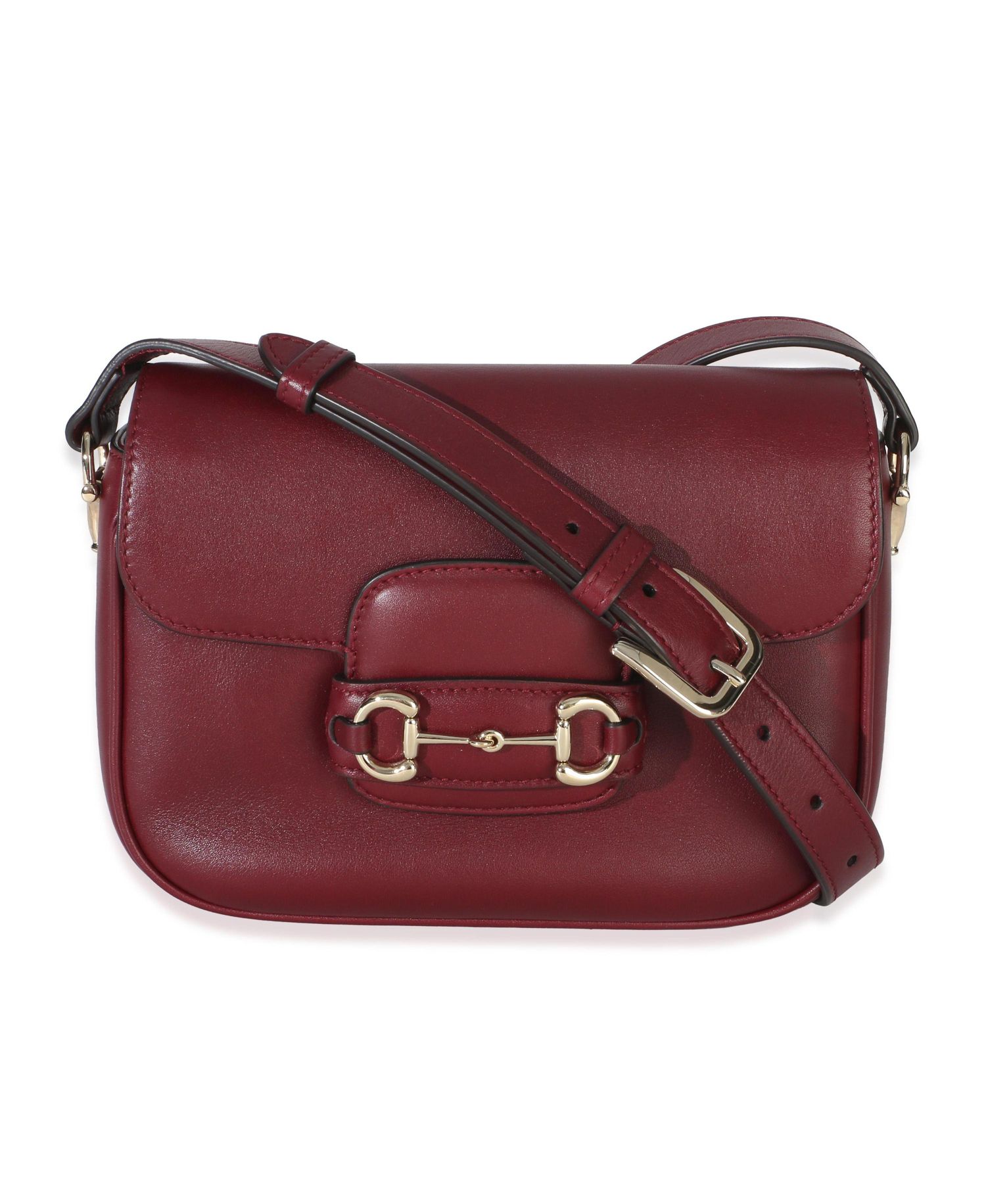 Red Soft Calfskin Horsebit 1955 Small Shoulder Bag