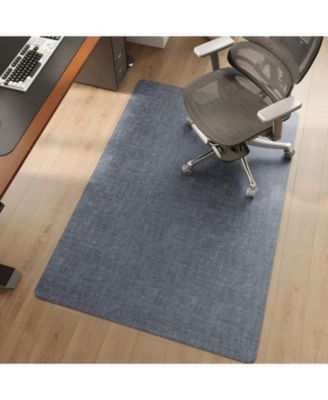 PU Leather Office Chair Mat Non Slip Hard Floor Protector Silent Rolling Desk Mat