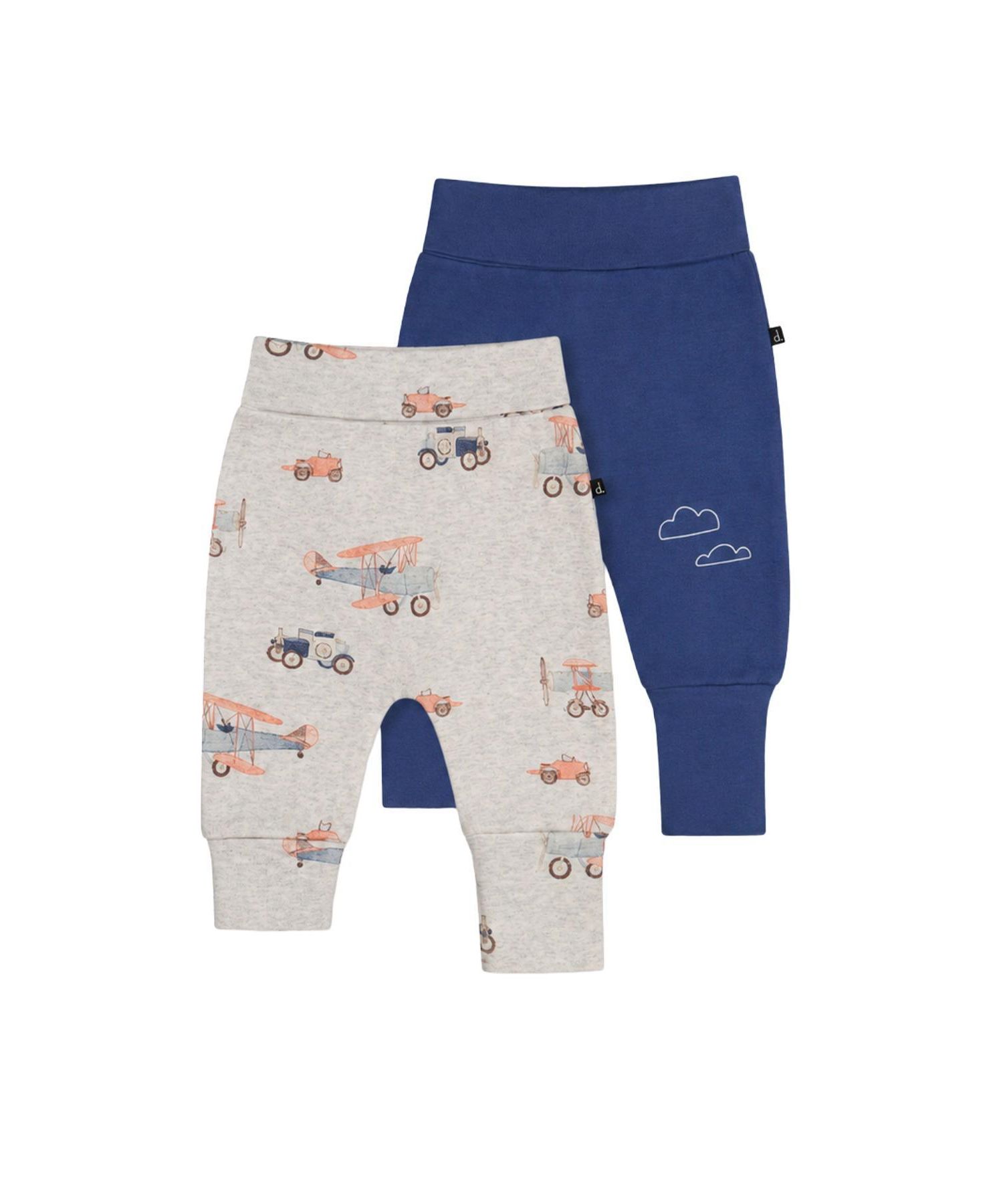 Baby Boys' Evolutive Folded Cuffs Pants, 2-Pack