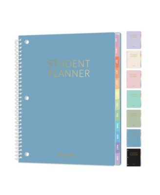 Student Planner Academic Weekly Monthly Plan Book School Lesson Organizer with Bookmark Tabs 3 Hole Punched